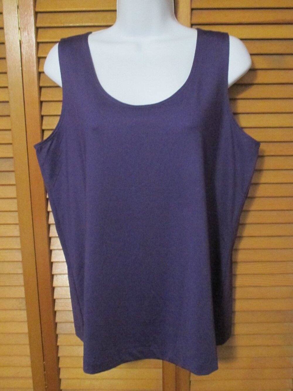 Chico's top sleeveless purple tank top with stretch like new size L (2)